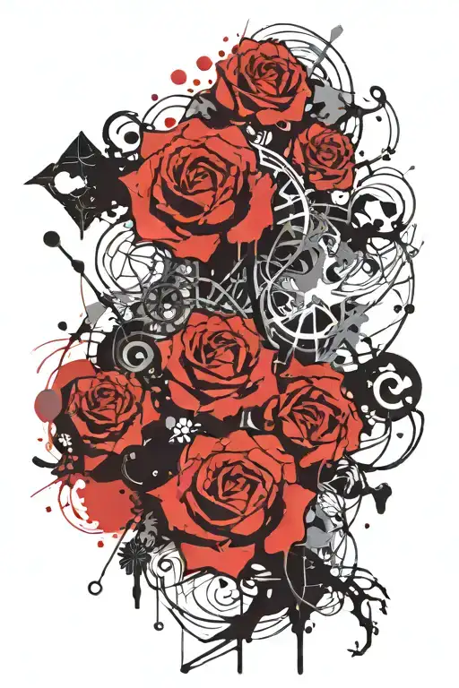 Dead, living, loving, hating, being afraid tattoo design idea