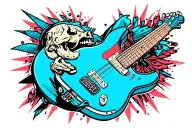 Evidence love guitar sex tattoo design idea