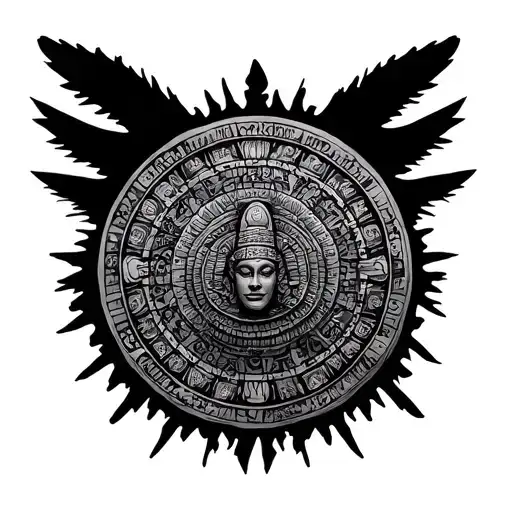 mayan calendar tattoo design idea