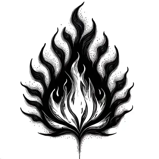 Flame symbolizing warmth tattoo design idea