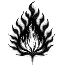 Flame symbolizing warmth tattoo design idea