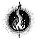 Flame symbolizing warmth tattoo design idea