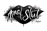 simply classy hand written script font for an anal slut  tattoo design idea