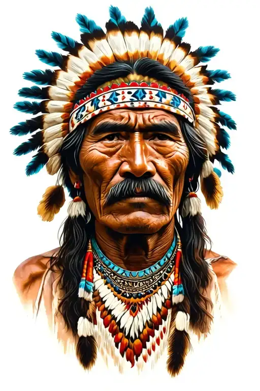 old indian from old american to cover up an old tattoo tattoo design idea