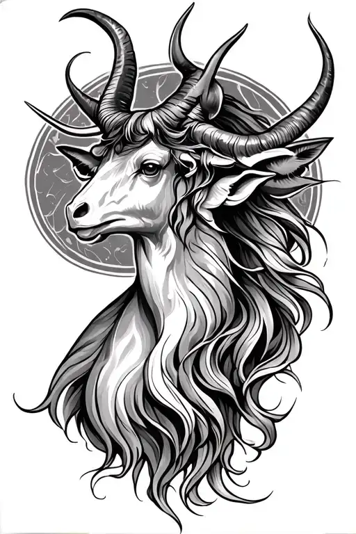 Virgo and Taurus symbol tattoo design idea