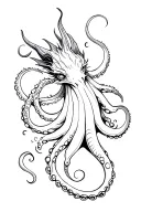 dragon octopus tattoo design idea