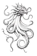 dragon octopus tattoo design idea