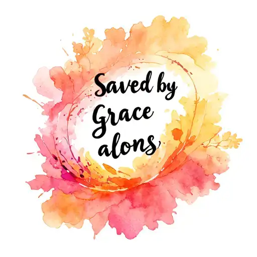 Saved by Grace alone Cross tattoo design idea