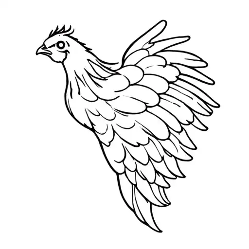 chicken wing 💀 tattoo design idea