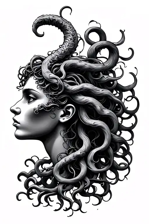 medusa head tattoo design idea