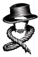 whip and collar surrounded tattoo design idea