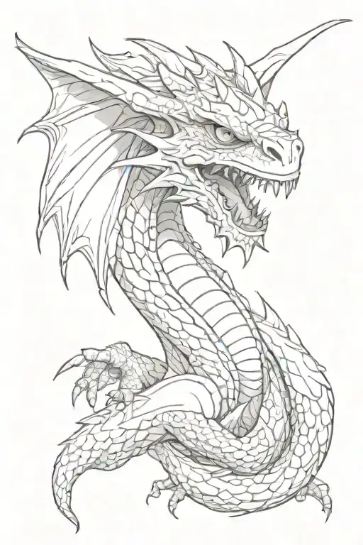 toothless dragon tattoo design idea