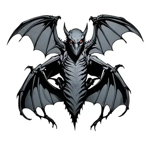 Mothman tattoo design idea