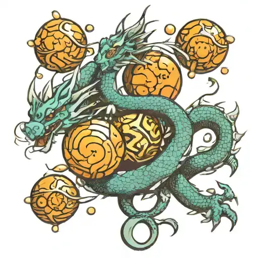 dragon balls, el salvador, family tattoo design idea