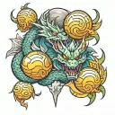 dragon balls, el salvador, family tattoo design idea