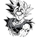 goku ultra instinct tattoo design idea