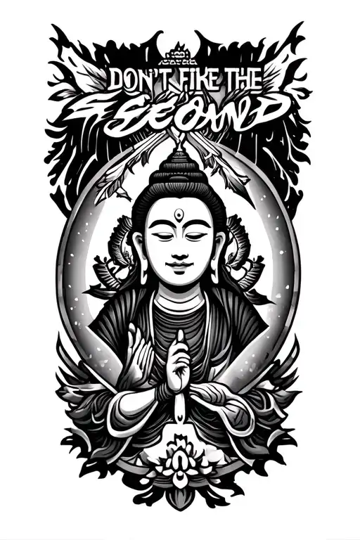 forearm tattoo, on the Buddhist saying of, don't fire the second arrow. tattoo design idea