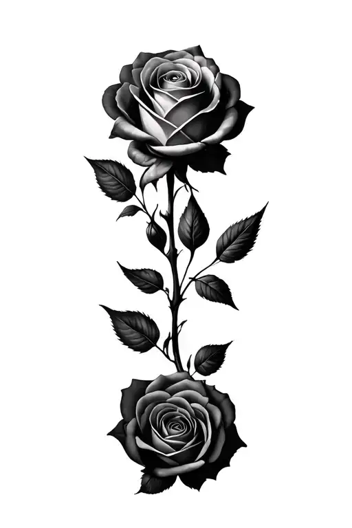 simple rose tattoo design idea