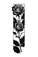 simple rose tattoo design idea