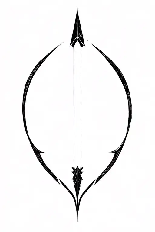 archery arrow tattoo design idea