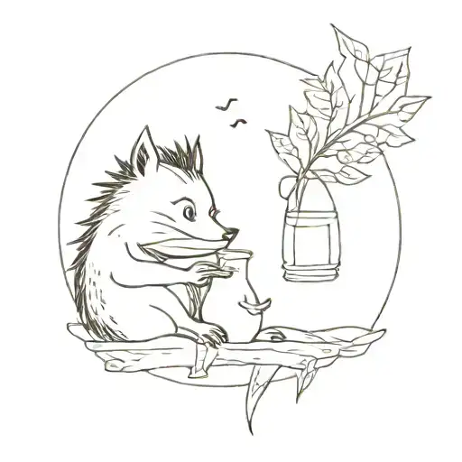 simple aesthetic dainty tattoo based off the movie and childrens picture book "where the wild things are"  tattoo design idea