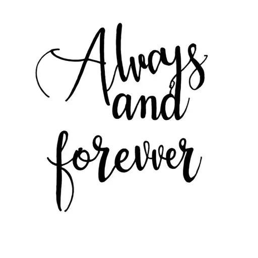 Arabic always and forever numerical number 4 initials A and D tattoo design idea