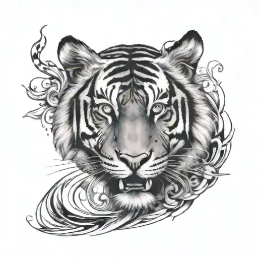 the word rare breed and tiger eyes tattoo design idea
