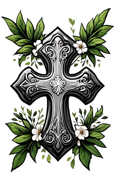 Irish cross dad memorial tattoo design idea