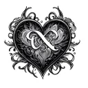Heart Initials tattoo design idea