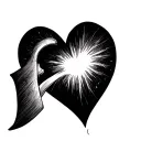 Heart Initials tattoo design idea