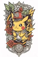 Pikachu tattoo design idea