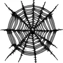 negative shade spider web tattoo design idea