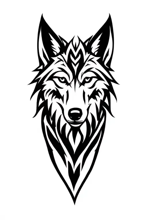 norse wolf tattoo design idea
