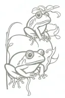frogs and mushrooms toad smoking tattoo design idea