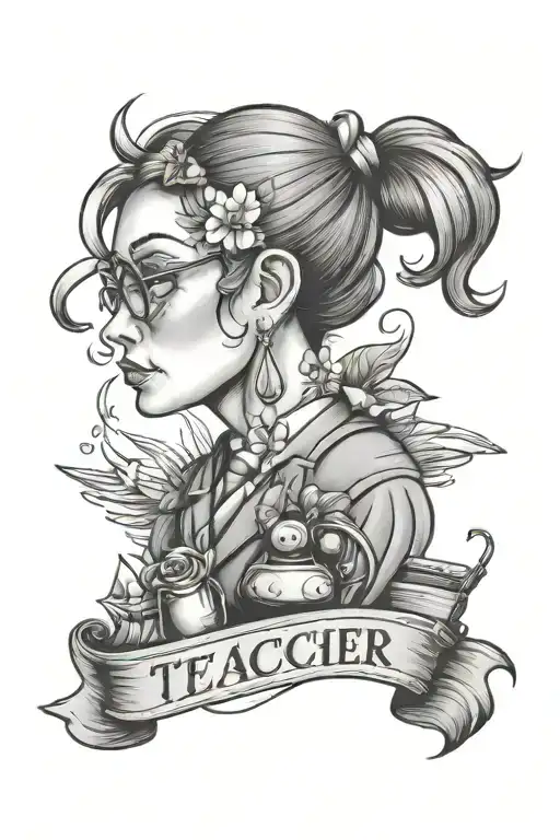 teacher tattoo design idea