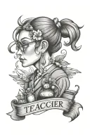teacher tattoo design idea