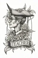 teacher tattoo design idea