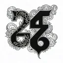 two numbers 15 and 21  tattoo design idea