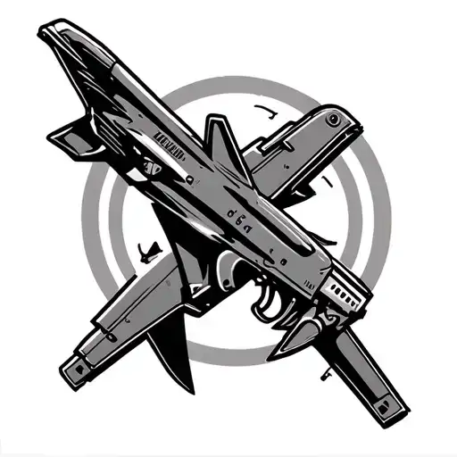 Jets and gym tattoo design idea