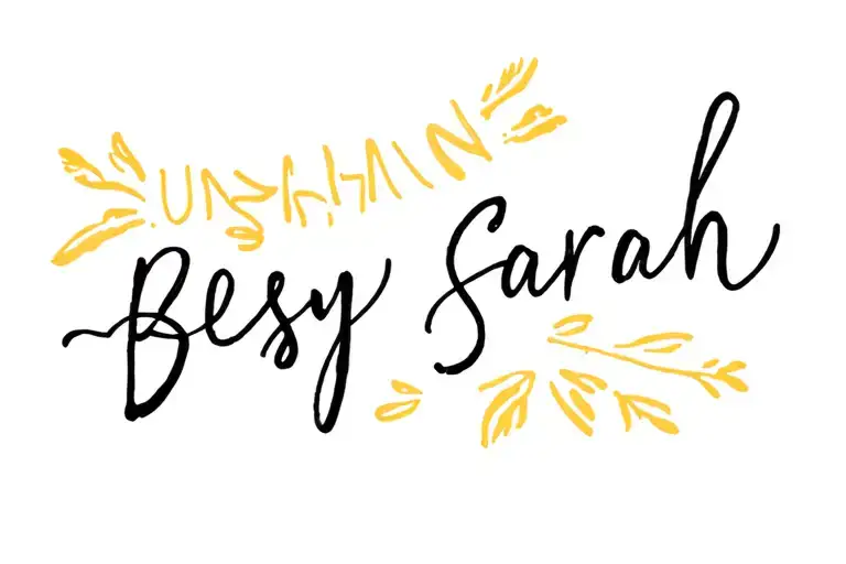"Betsy Sarah" sunshine comes tattoo design idea