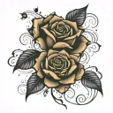 Roses tattoo design idea