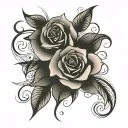Roses tattoo design idea