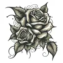 Roses tattoo design idea