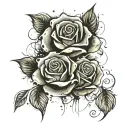 Roses tattoo design idea