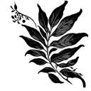 leaf tattoo design idea