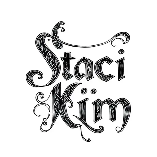 "Staci Kim" Two Word Ambigram Generator tattoo design idea