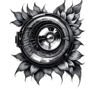 Headlight tattoo design idea