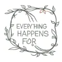 everything happens for reason BROKENHART  tattoo design idea