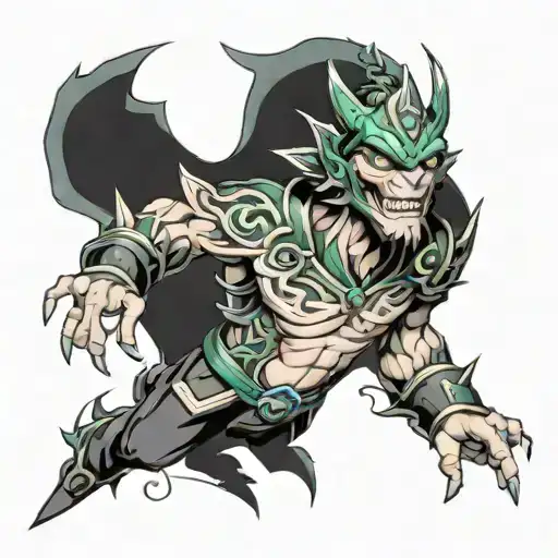 shen league of legends tattoo design idea