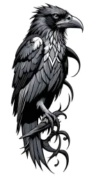 Raven, tribal tattoo design idea